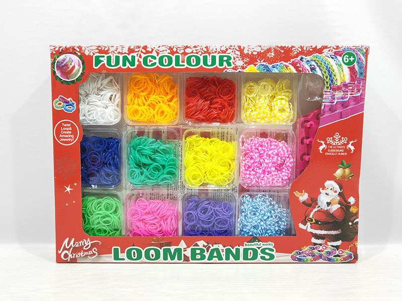 Christmas DIY Colorful Rubber Band Bracelet 2400pcs With 1 Weaver