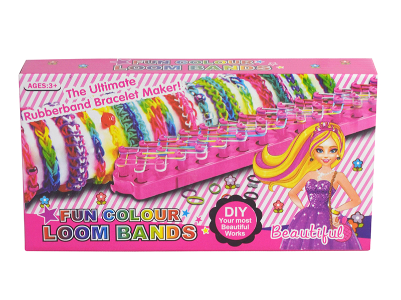 DIY Colorful Rubber Band Bracelet (300pcs + 1 Weaver)