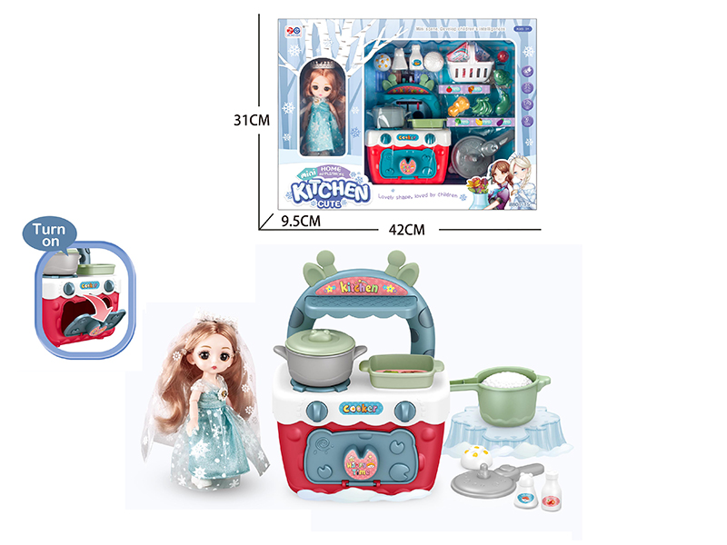 Mini Kitchen + Doll
