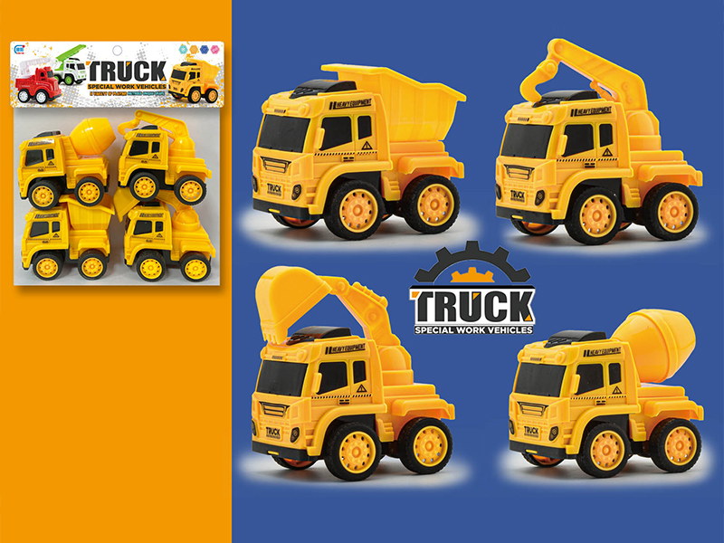 4PCS Friction Engineering Vehicle