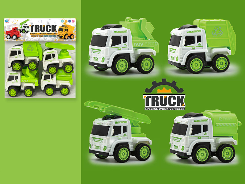 4PCS Friction Sanitation Vehicle