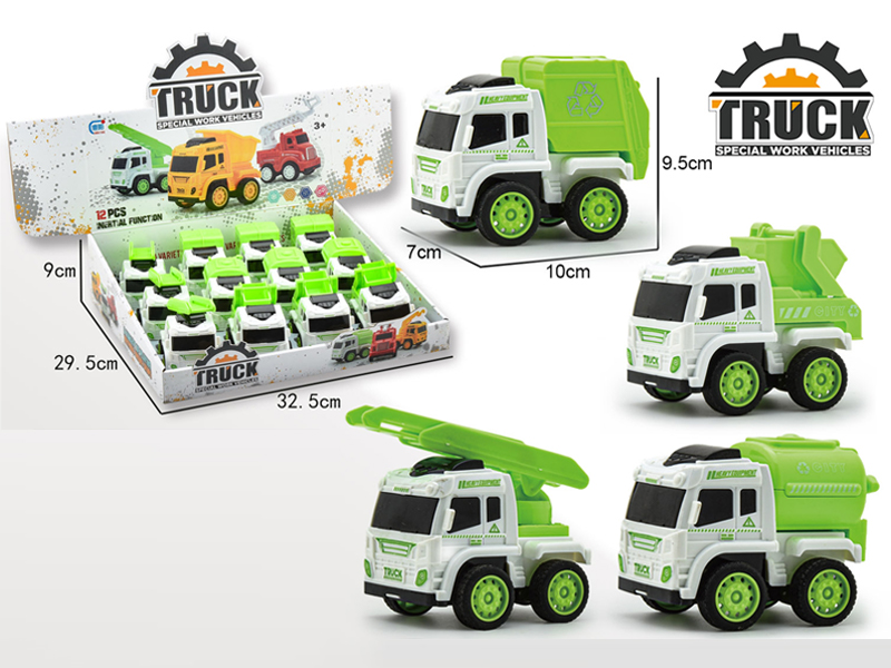 12PCS Friction Sanitation Vehicle