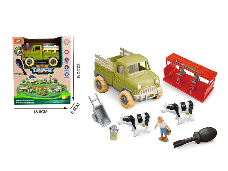 Assemblable Pickup Truck Farm Set