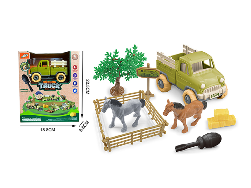 Assemblable Pickup Truck Farm Set