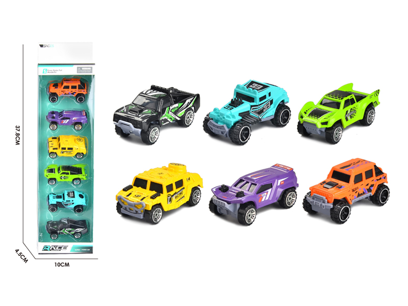 6PCS Simulation Slide Vehicle