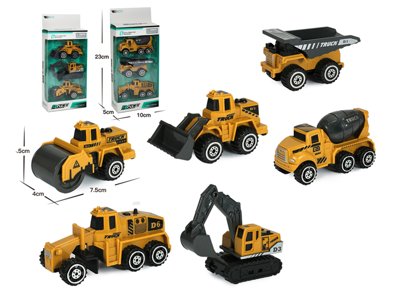 3PCS Slide Engineering Vehicle