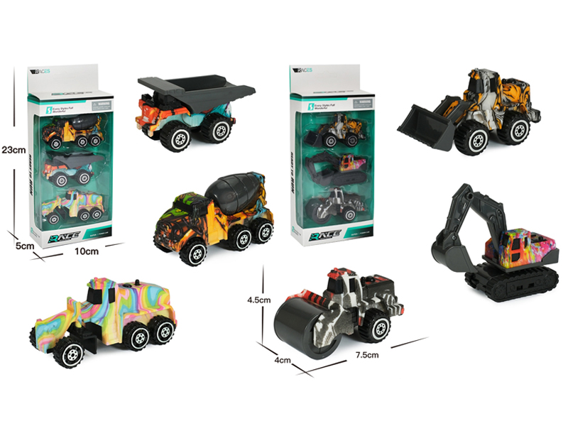 3PCS Slide Engineering Vehicle