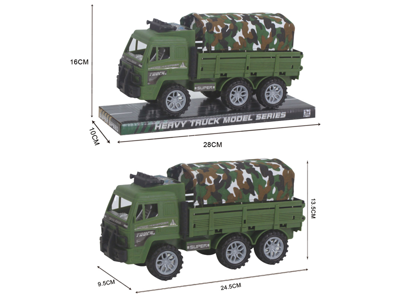 Friction Military Canvas Truck