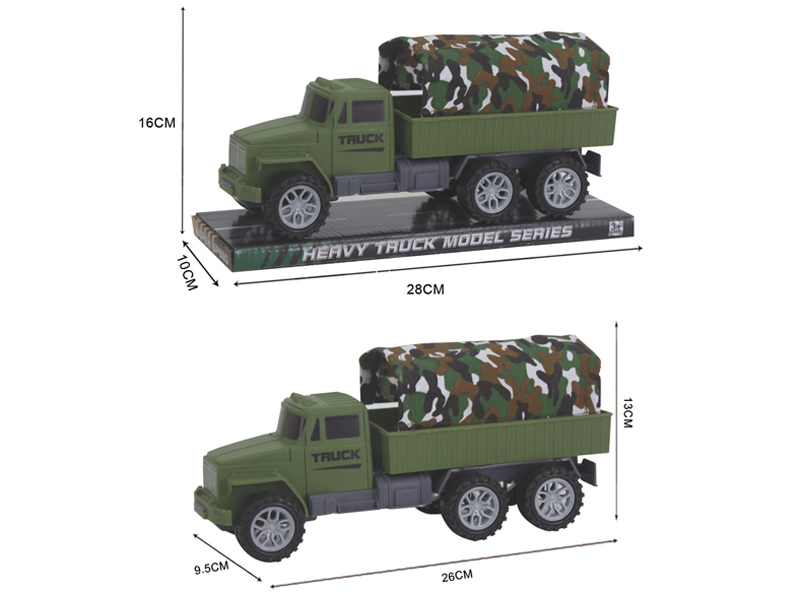 Friction Military Canvas Truck