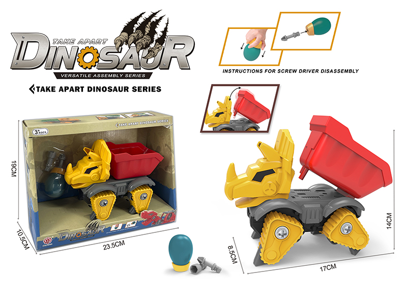 DIY Assembly Triceratops Dumper (Sliding Function + Sound)