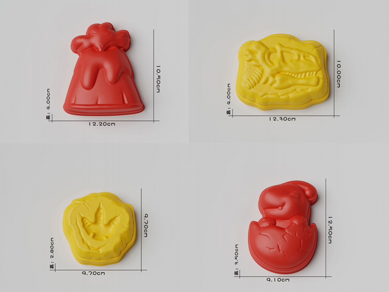 Dinosaur Fossil Sand Mold 4pcs