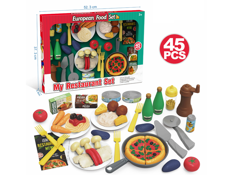 45PCS European Food Toys Set