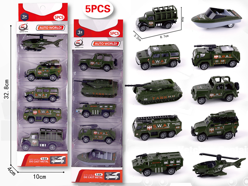 1:64 5Pcs Pull Back Alloy Car