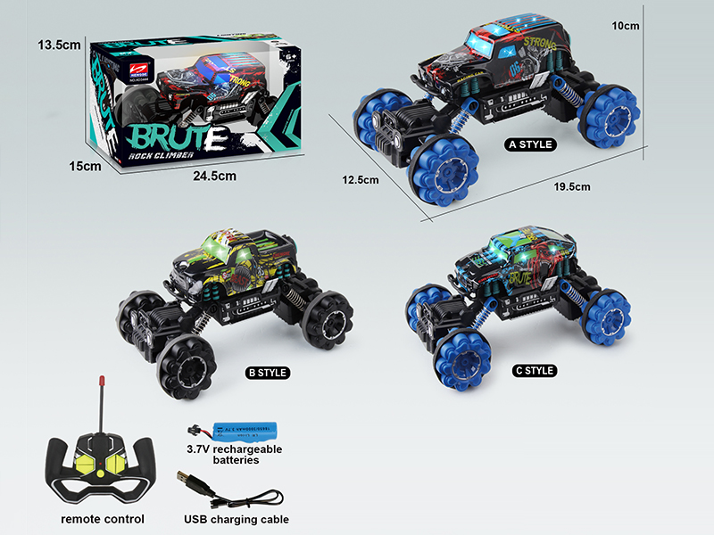 Remote Control Four-Wheel Graffiti Cross Country Vehicle With Light