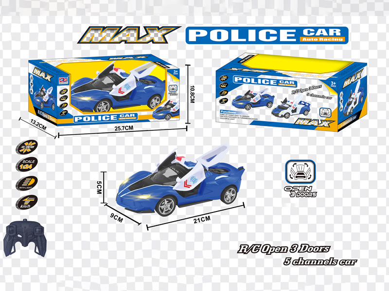 1:24 5Ch R/C Ferrari Police Car
