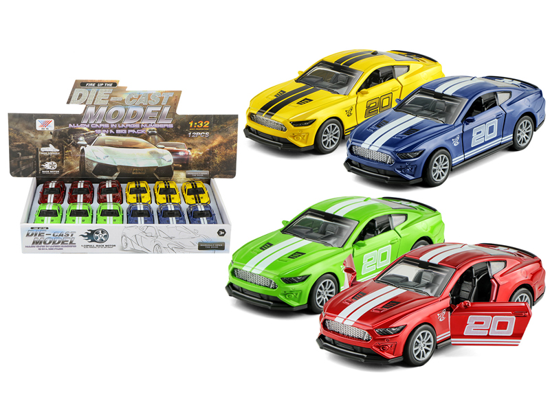 12Pcs 1:32 Pull Back Alloy Car Model Ford Shelby