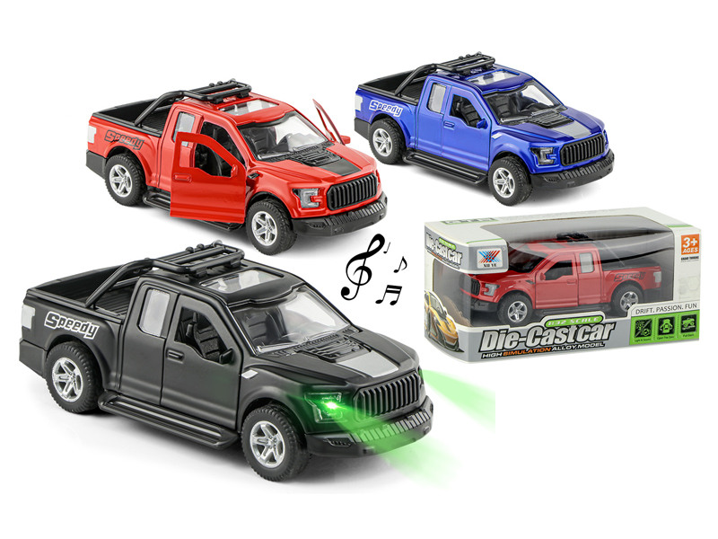 1:32 Pull Back Alloy Alloy Ford Raptor With Light And Music