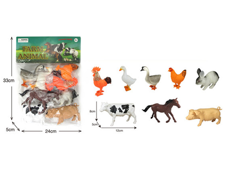 8pcs Poultry Animals