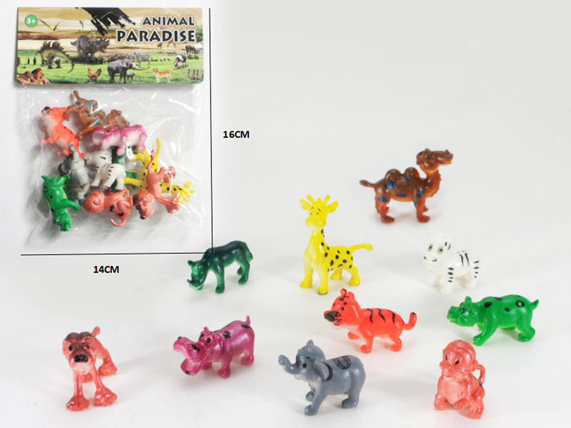 10pcs Cartoon Wild Animals
