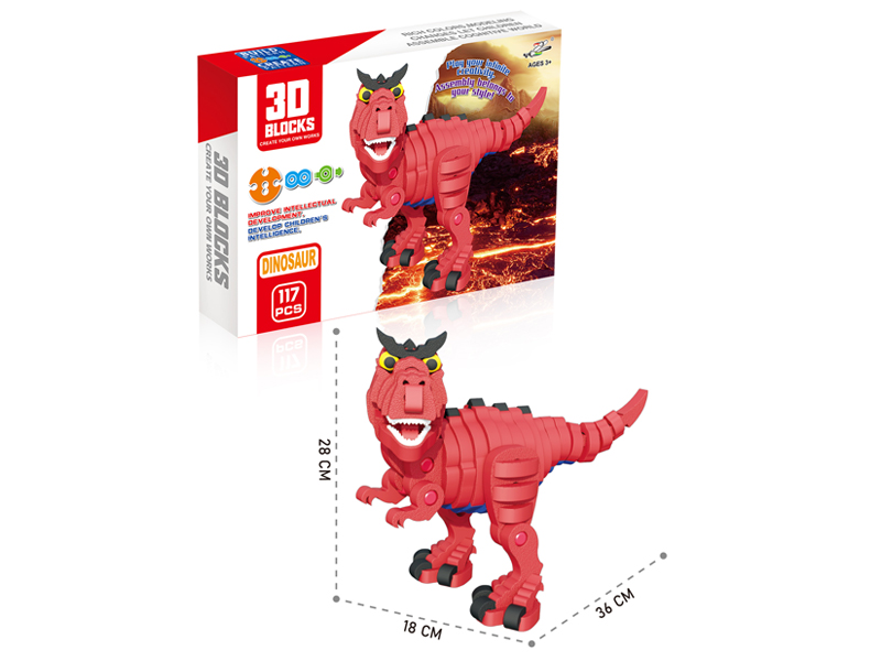 117PCS Tyrannosaurus Rex 3D Block