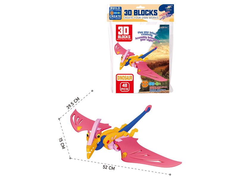 48PCS Pterodactyl 3D Block