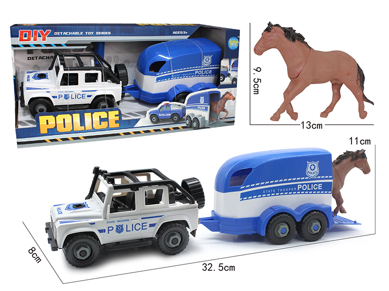 DIY Assembly Slide Cross Country Car  + Carriage + Vinyl Simulated Horse