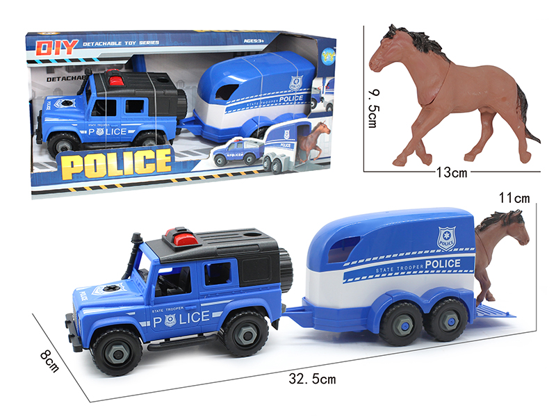 DIY Assembly Slide Cross Country Car  + Carriage + Vinyl Simulated Horse