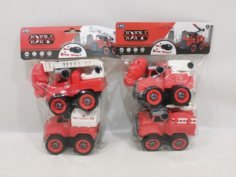 DIY Assembling Fire Engine(2 Cars)