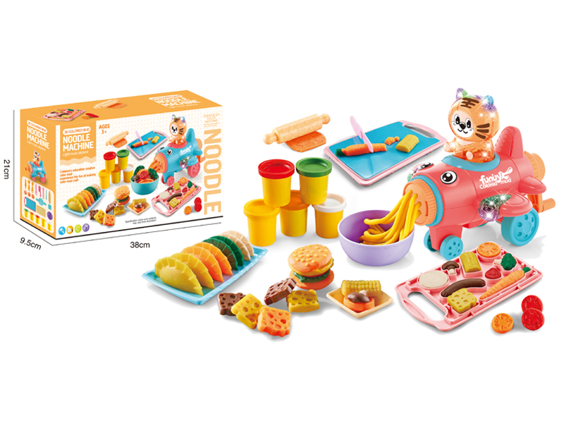 Colored Mud Of Plane Noodle Machine With Light And Music