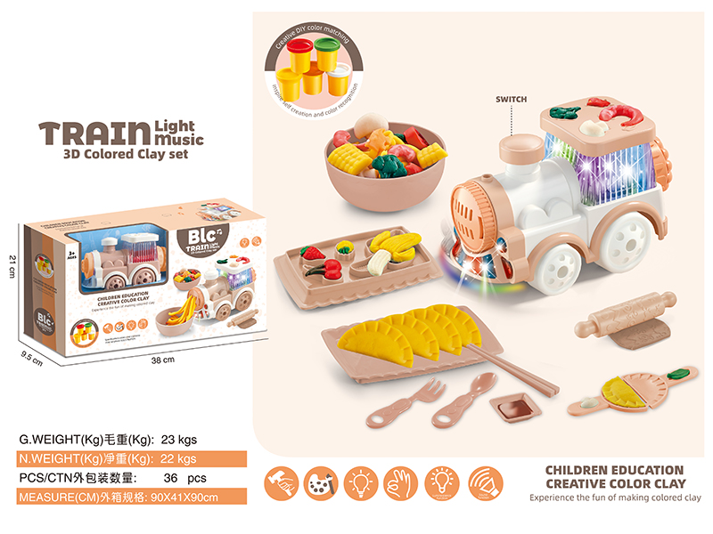 Train Noodle Machine Colored Mud with Music