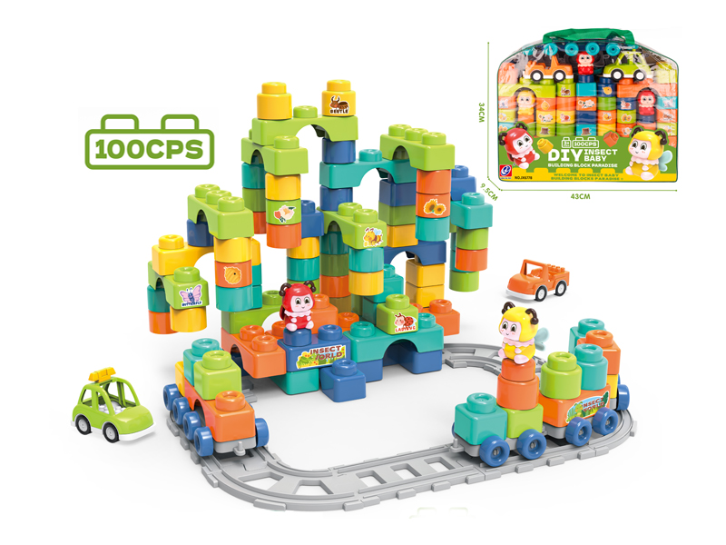 100Pcs Insect Series Building Blocks