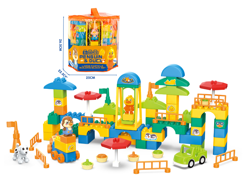 66Pcs Penguin Duck Series Building Blocks