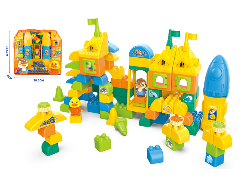 81Pcs Penguin Duck Series Building Blocks
