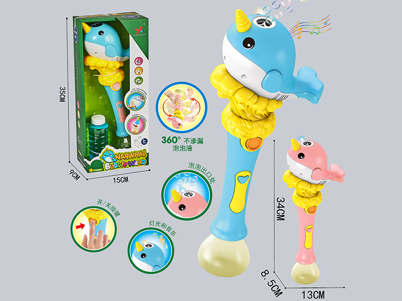 B/O Narwhal Bubble Stick (Light & Music)