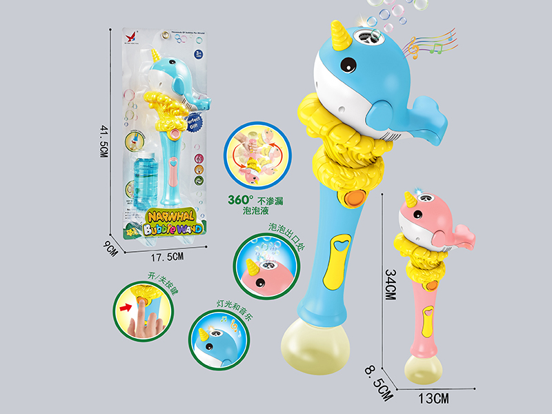 B/O Narwhal Bubble Stick (Light & Music)