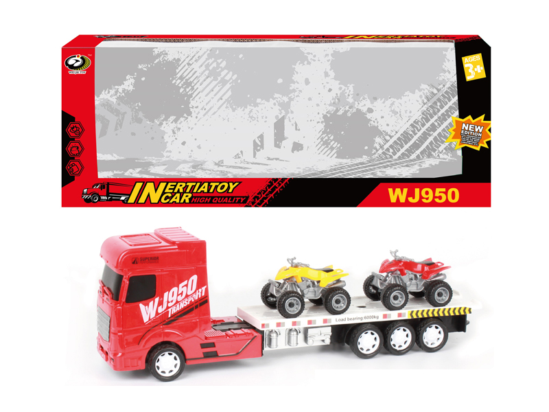 Friction Tractor With 2 Beach Motorcycles