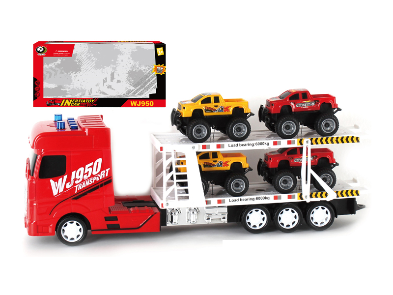 Friction Car With 4 Beach Motorcycles (Including Electricity)With Light Music