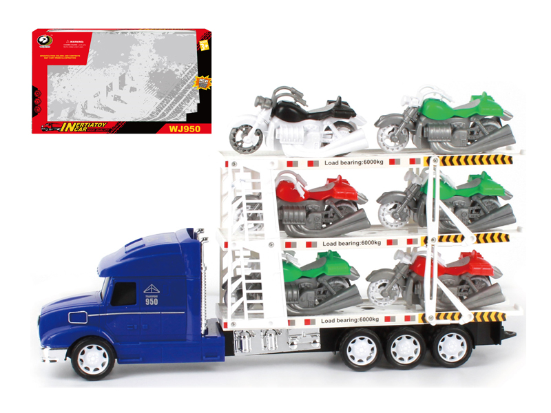 Friction Tractor With 8 Harley Motorcycles