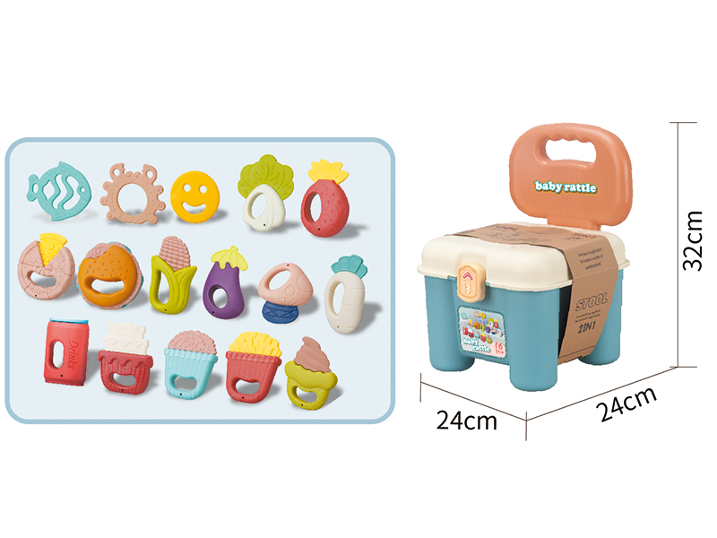 Baby Rattle Storage Chair 16pcs