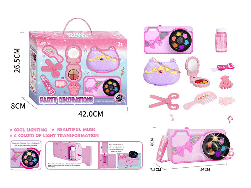 Bubble Camera Party Decorations Set(Light & Music)