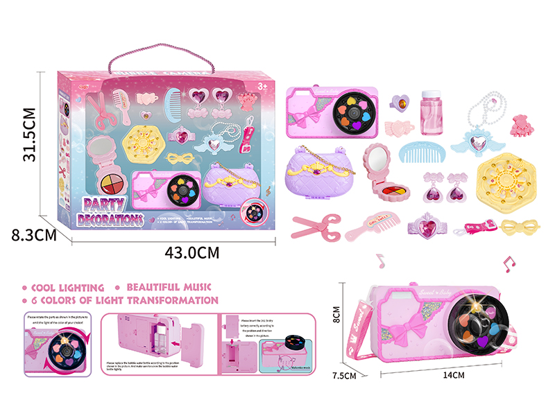 Bubble Camera Party Decorations Set(Light & Music)