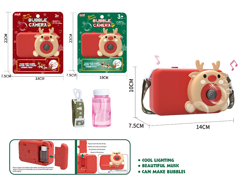 Christmas Elk Bubble Camera(Light & Music)