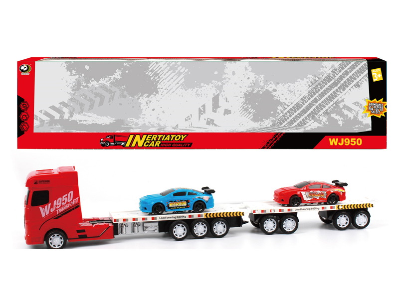 Friction Car With 2 Racing Cars