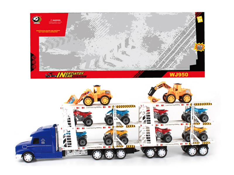 Friction Tractor With 8 Beach Motorcycles+2 Engineering Vehicles