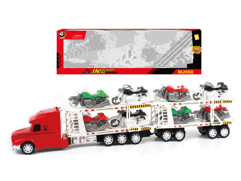 Friction Tractor With 8 Harley Motorcycles