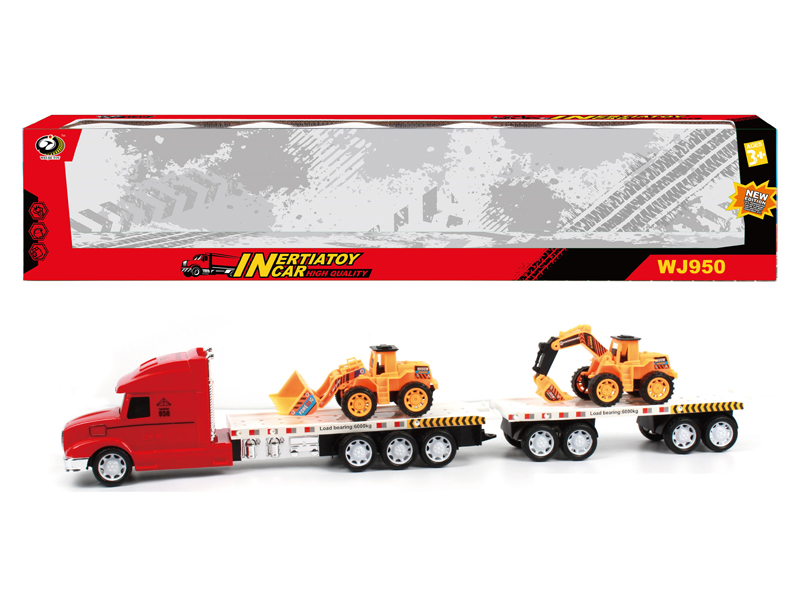 Friction Tractor With 2 Engineering Vehicles