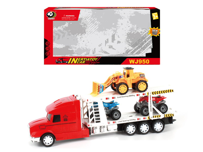 Friction Tractor With 2 Beach Motorcycles+1 Engineering Vehicle