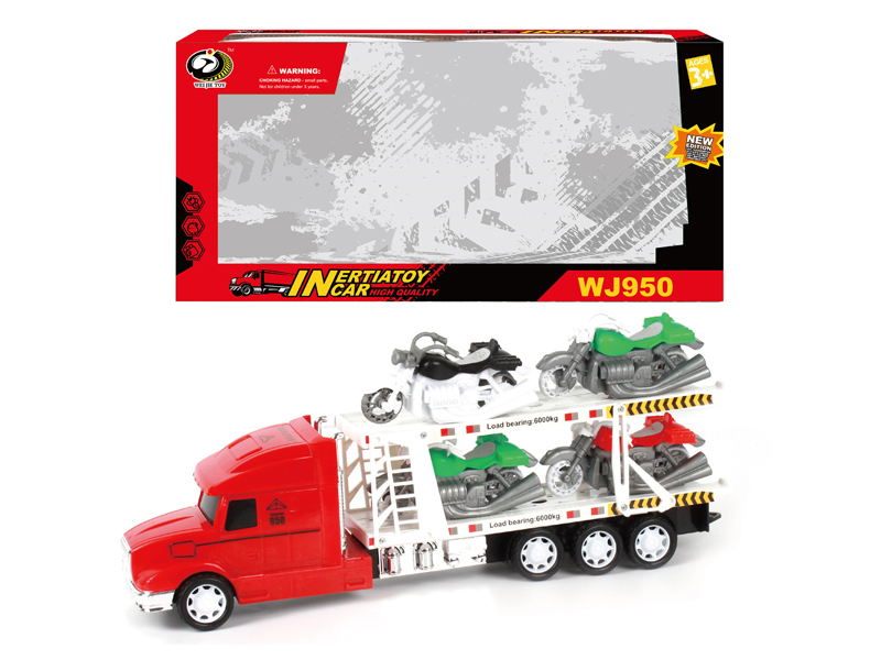 Friction Tractor With 4 Harley Motorcycles