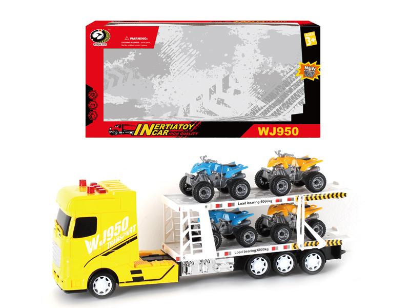 Friction Car With Light Music With 4 Beach Motorcycles (Including Electricity)