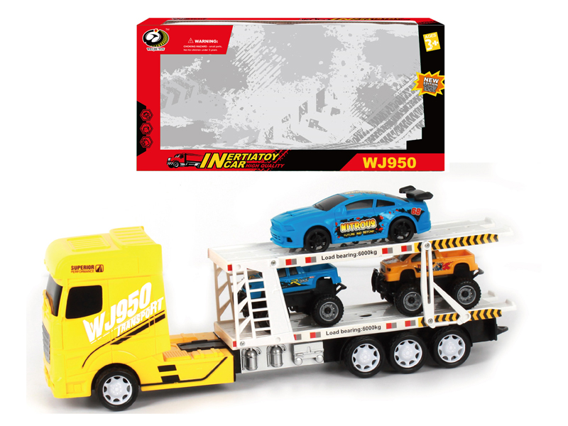 Friction Car With 2 Pickups+1 Racing Car